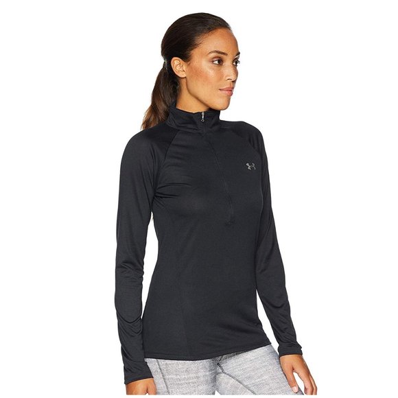 Under Armour NWT Women’s Tech Half Zip Black Pullover Small 1320126 - Picture 9 of 16